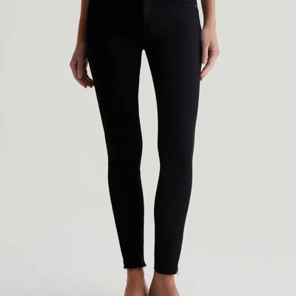 GAP High Rise Sculpt True Skinny Ankle Jeans RAW HEM Black Size 27/4 RT$99 NWT